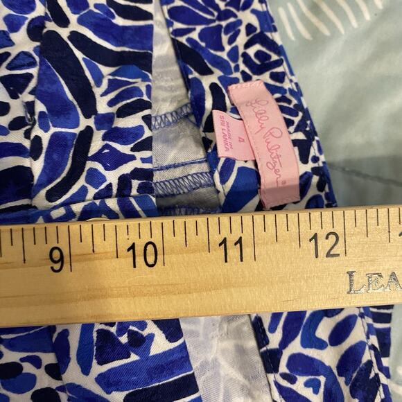 Lilly Pulitzer Kelly Skinny Ankle Blue Stretch Pockets Low Rise Size 4 - Picture 9 of 10